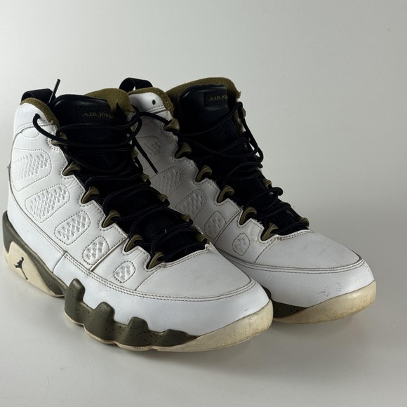 Jordan Other - Air Jordan 9 Retro Shoes Mens Size 10.5 White Militia Green Statue 302370-109